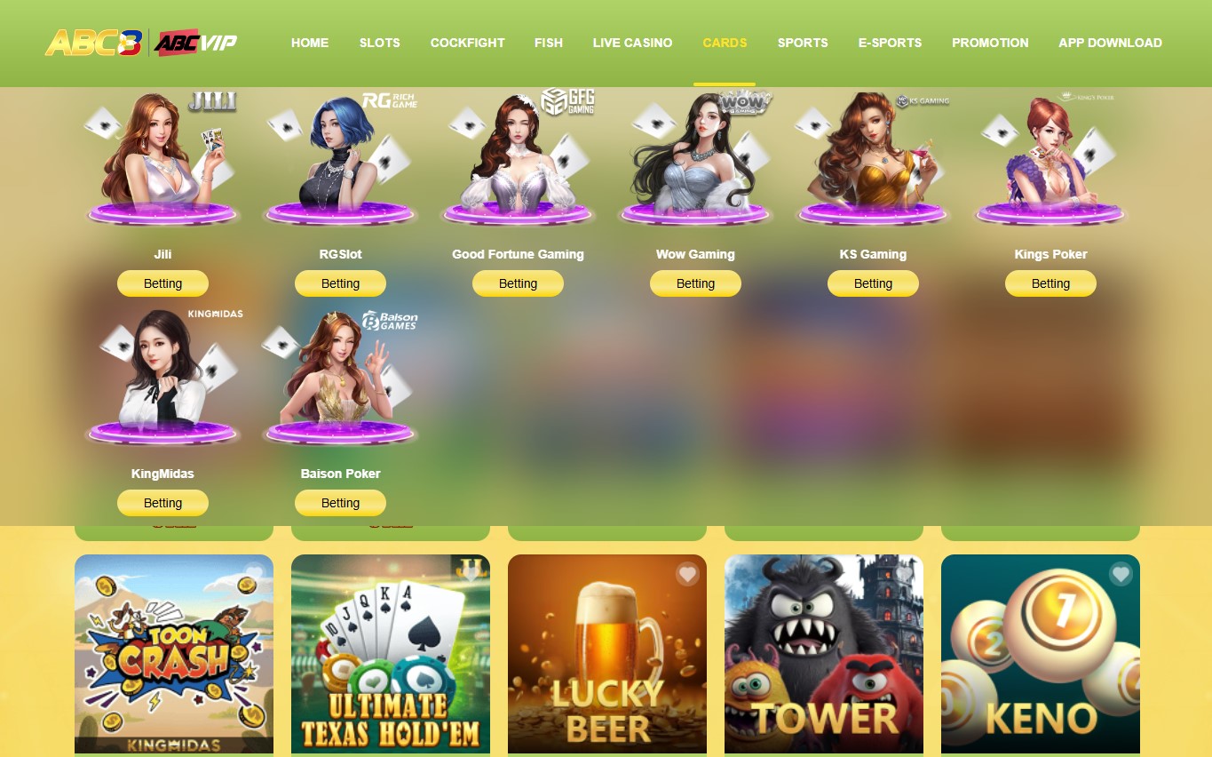 ABCVIP Card Games – A Collection of the Most Popular Titles