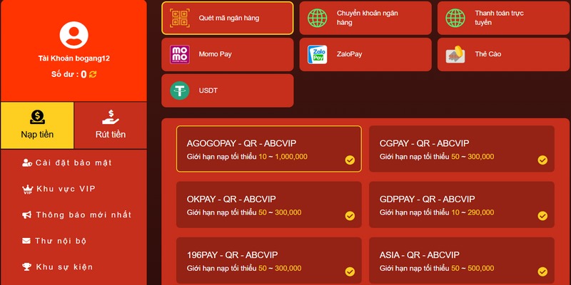 How to Deposit Money at ABCVIP to Start Playing